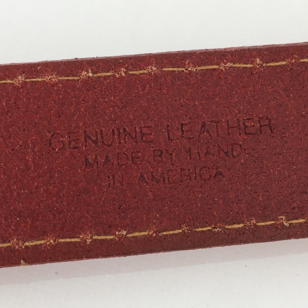 Martin Dingman Men’s Brown Leather Belt Size XL Italian Made Preppy Old Money - Picture 8 of 10